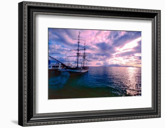 Lahaina Sunset, Maui, Hawaii-George Oze-Framed Photographic Print