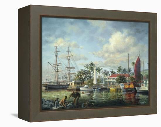 Lahaina Waterfront, Maui-Nicky Boehme-Framed Premier Image Canvas