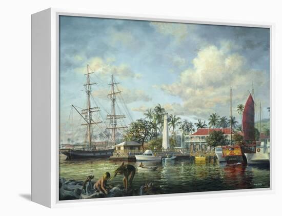 Lahaina Waterfront, Maui-Nicky Boehme-Framed Premier Image Canvas