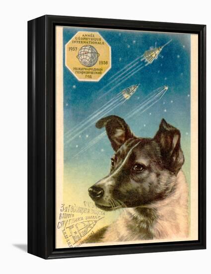 Laika the Space Dog Postcard-Detlev Van Ravenswaay-Framed Premier Image Canvas