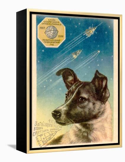 Laika the Space Dog Postcard-Detlev Van Ravenswaay-Framed Premier Image Canvas