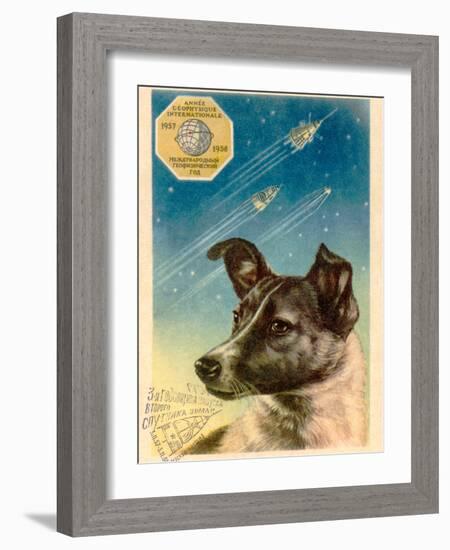 Laika the Space Dog Postcard-Detlev Van Ravenswaay-Framed Photographic Print