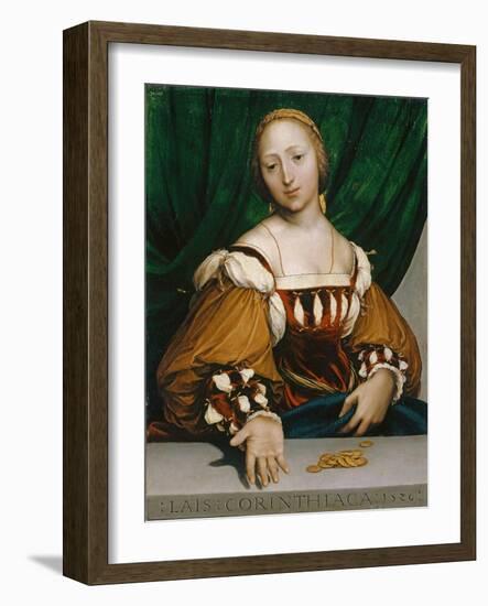 Laïs of Corinth, 1526-Hans Holbein the Younger-Framed Giclee Print