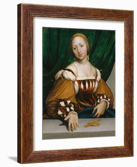 Laïs of Corinth, 1526-Hans Holbein the Younger-Framed Giclee Print