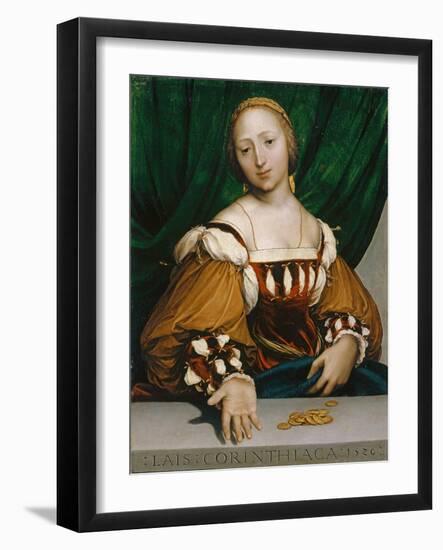 Laïs of Corinth, 1526-Hans Holbein the Younger-Framed Giclee Print