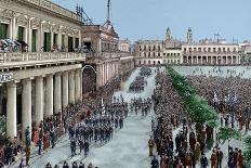 Uruguay, Montevideo, Army Parade in Honour of the President Julio Herrera Obes-Lajos Vajda-Premier Image Canvas