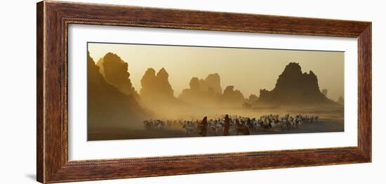 Lake Abbe, on the Border of Djibouti and Ethiopia-Nigel Pavitt-Framed Photographic Print