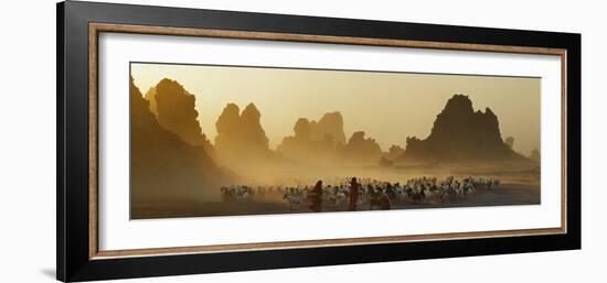 Lake Abbe, on the Border of Djibouti and Ethiopia-Nigel Pavitt-Framed Photographic Print