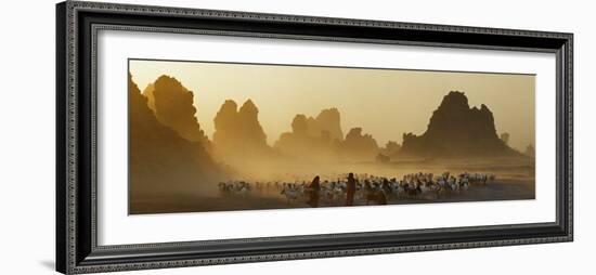 Lake Abbe, on the Border of Djibouti and Ethiopia-Nigel Pavitt-Framed Photographic Print