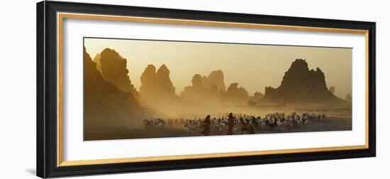 Lake Abbe, on the Border of Djibouti and Ethiopia-Nigel Pavitt-Framed Photographic Print