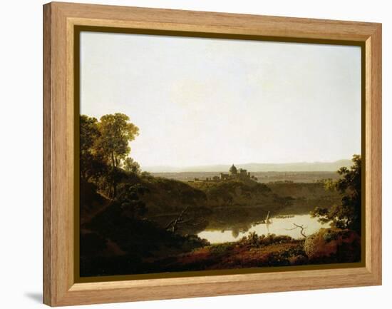 Lake Albano and Castel Gandolfo-Joseph Wright of Derby-Framed Premier Image Canvas