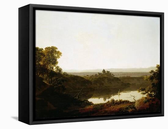 Lake Albano and Castel Gandolfo-Joseph Wright of Derby-Framed Premier Image Canvas