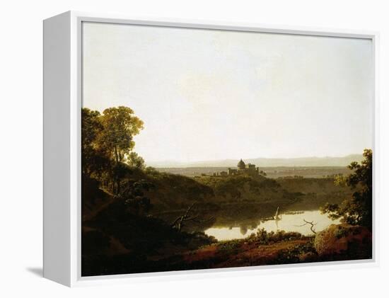 Lake Albano and Castel Gandolfo-Joseph Wright of Derby-Framed Premier Image Canvas