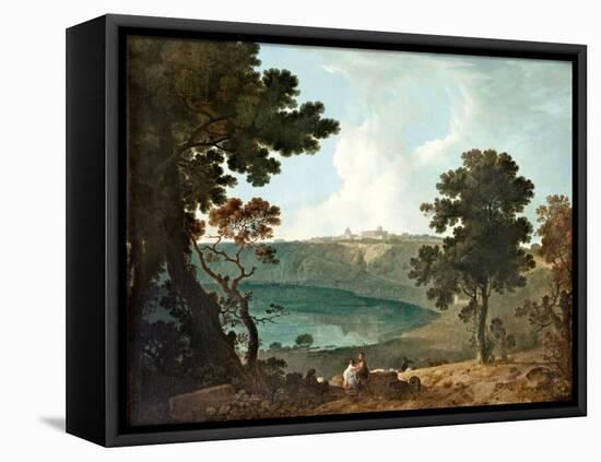 Lake Albano and Castelgandalfo, 1750'S (Oil on Canvas)-Richard Wilson-Framed Premier Image Canvas