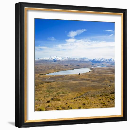 Lake Alexandrina and Snow Capped Mountains in Canterbury, South Island, New Zealand, Pacific-Matthew Williams-Ellis-Framed Photographic Print