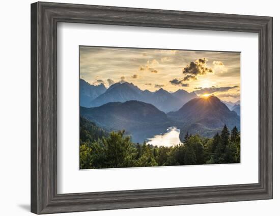 Lake Alpsee in the Bavarian Alps of Germany.-SeanPavonePhoto-Framed Photographic Print