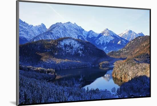 Lake Alpsee near Hohenschwangau and Tannheimer Alps, Allgau, Bavaria, Germany, Europe-Hans-Peter Merten-Mounted Photographic Print