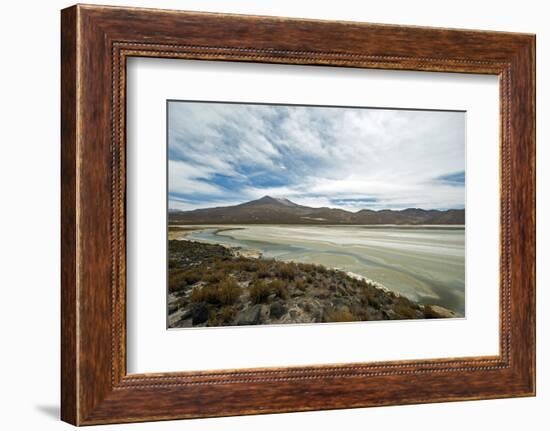 Lake and mountain landscape, Macaya, Bolivia-Anthony Asael-Framed Photographic Print
