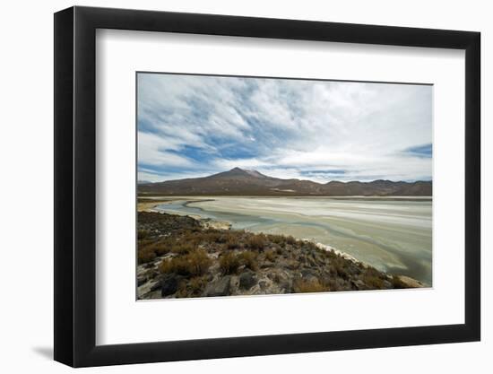 Lake and mountain landscape, Macaya, Bolivia-Anthony Asael-Framed Photographic Print