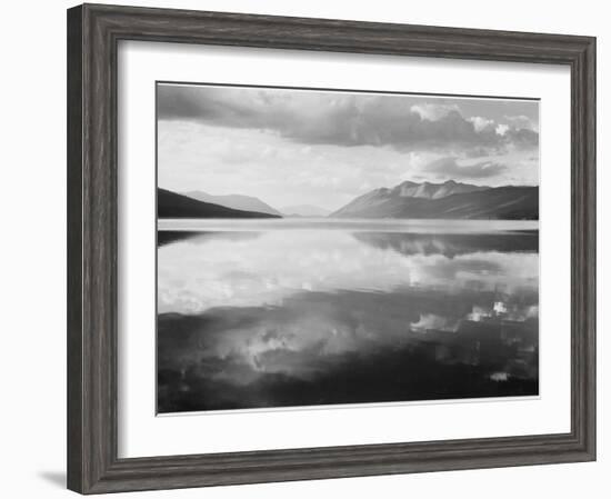 Lake And Mountains "McDonald Lake Glacier National Park" Montana. 1933-1942-Ansel Adams-Framed Premium Giclee Print