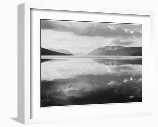 Lake And Mountains "McDonald Lake Glacier National Park" Montana. 1933-1942-Ansel Adams-Framed Premium Giclee Print