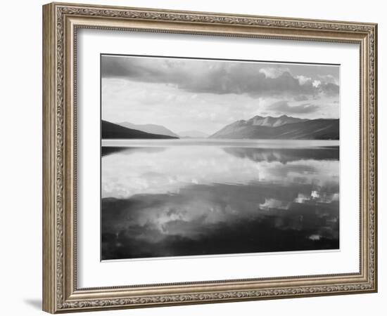 Lake And Mountains "McDonald Lake Glacier National Park" Montana. 1933-1942-Ansel Adams-Framed Art Print