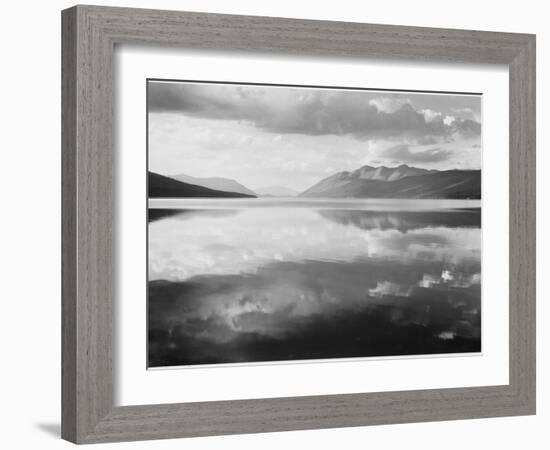 Lake And Mountains "McDonald Lake Glacier National Park" Montana. 1933-1942-Ansel Adams-Framed Art Print