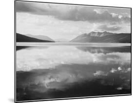 Lake And Mountains "McDonald Lake Glacier National Park" Montana. 1933-1942-Ansel Adams-Mounted Art Print