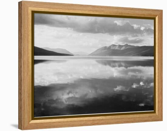 Lake And Mountains "McDonald Lake Glacier National Park" Montana. 1933-1942-Ansel Adams-Framed Stretched Canvas