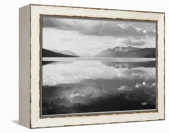 Lake And Mountains "McDonald Lake Glacier National Park" Montana. 1933-1942-Ansel Adams-Framed Stretched Canvas