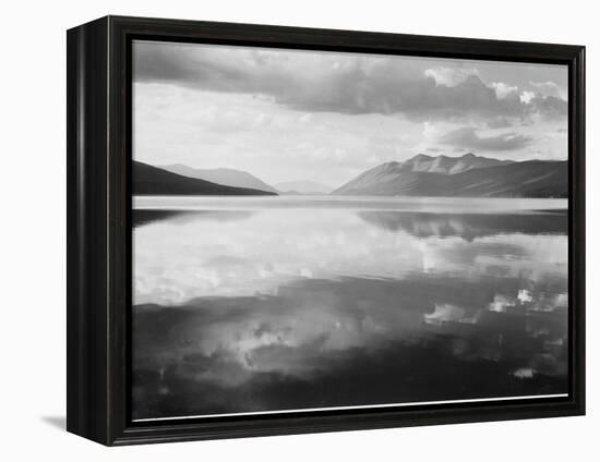 Lake And Mountains "McDonald Lake Glacier National Park" Montana. 1933-1942-Ansel Adams-Framed Stretched Canvas