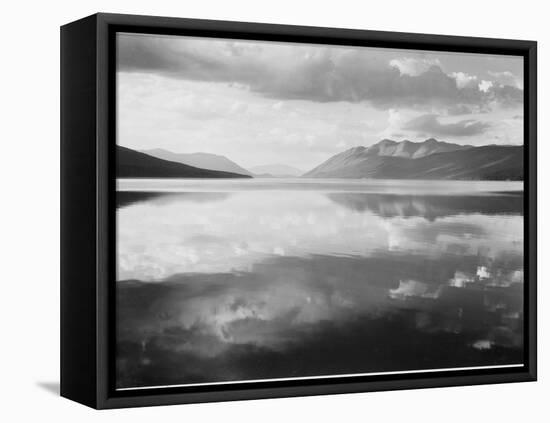 Lake And Mountains "McDonald Lake Glacier National Park" Montana. 1933-1942-Ansel Adams-Framed Stretched Canvas