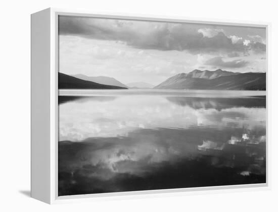 Lake And Mountains "McDonald Lake Glacier National Park" Montana. 1933-1942-Ansel Adams-Framed Stretched Canvas