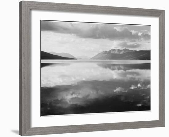 Lake And Mountains "McDonald Lake Glacier National Park" Montana. 1933-1942-Ansel Adams-Framed Art Print