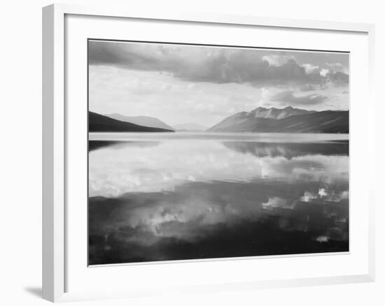 Lake And Mountains "McDonald Lake Glacier National Park" Montana. 1933-1942-Ansel Adams-Framed Art Print