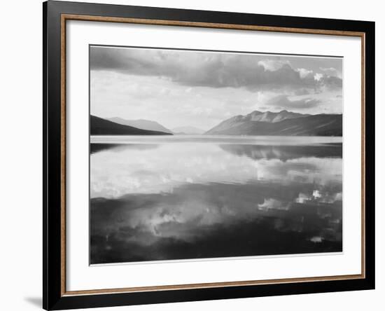 Lake And Mountains "McDonald Lake Glacier National Park" Montana. 1933-1942-Ansel Adams-Framed Art Print