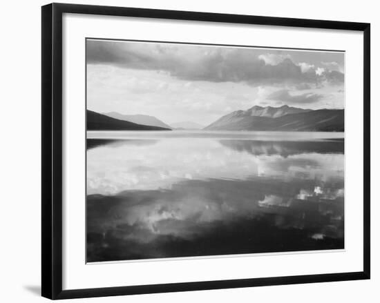 Lake And Mountains "McDonald Lake Glacier National Park" Montana. 1933-1942-Ansel Adams-Framed Art Print