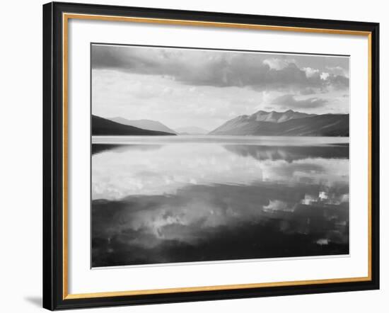 Lake And Mountains "McDonald Lake Glacier National Park" Montana. 1933-1942-Ansel Adams-Framed Art Print