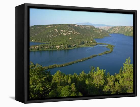 Lake and Wooded Hills in Krka National Park, Croatia, Europe-Ken Gillham-Framed Premier Image Canvas