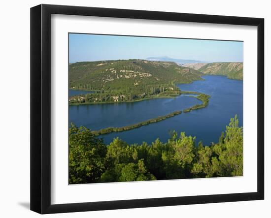 Lake and Wooded Hills in Krka National Park, Croatia, Europe-Ken Gillham-Framed Photographic Print