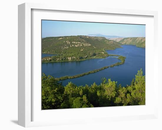 Lake and Wooded Hills in Krka National Park, Croatia, Europe-Ken Gillham-Framed Photographic Print