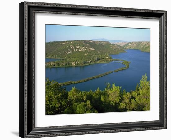 Lake and Wooded Hills in Krka National Park, Croatia, Europe-Ken Gillham-Framed Photographic Print