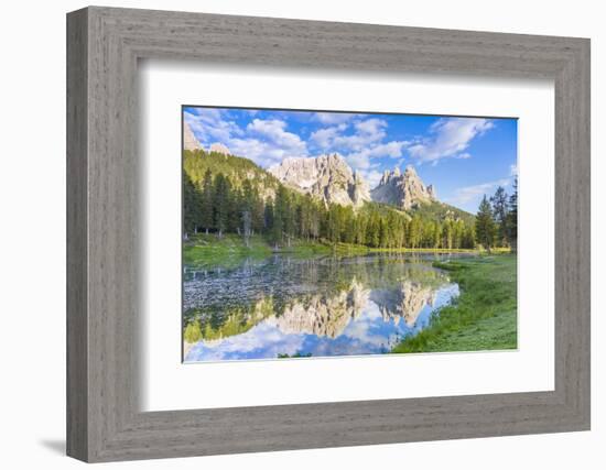 Lake Anturno and Cadini Mountains, Province of Belluno, Misurina, Italy-John Guidi-Framed Photographic Print