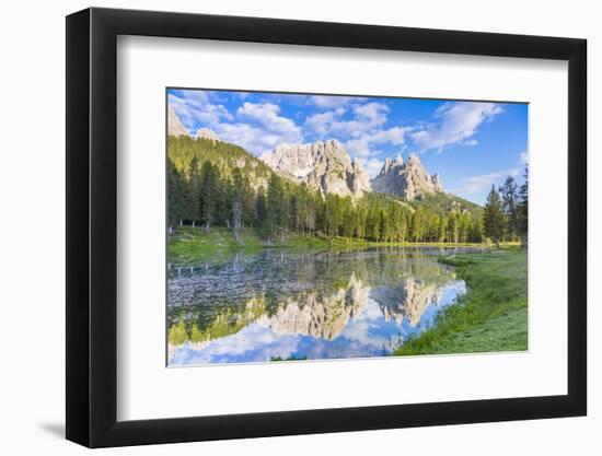 Lake Anturno and Cadini Mountains, Province of Belluno, Misurina, Italy-John Guidi-Framed Photographic Print