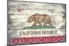 Lake Arrowhead, California - Barnwood State Flag-Lantern Press-Mounted Art Print