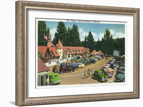 Lake Arrowhead, California - General View of the Village, c.1949-Lantern Press-Framed Art Print