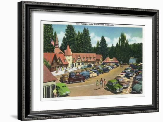 Lake Arrowhead, California - General View of the Village, c.1949-Lantern Press-Framed Art Print