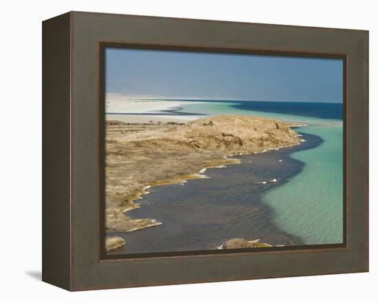 Lake Assal Crater Lake in the Central Djibouti With Its Salt Pans, Afar Depression, Djibouti-null-Framed Premier Image Canvas