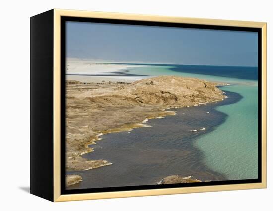 Lake Assal Crater Lake in the Central Djibouti With Its Salt Pans, Afar Depression, Djibouti-null-Framed Premier Image Canvas