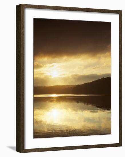 Lake at Sunrise, Lake of the Ozarks, Missouri, USA-Charles Gurche-Framed Photographic Print